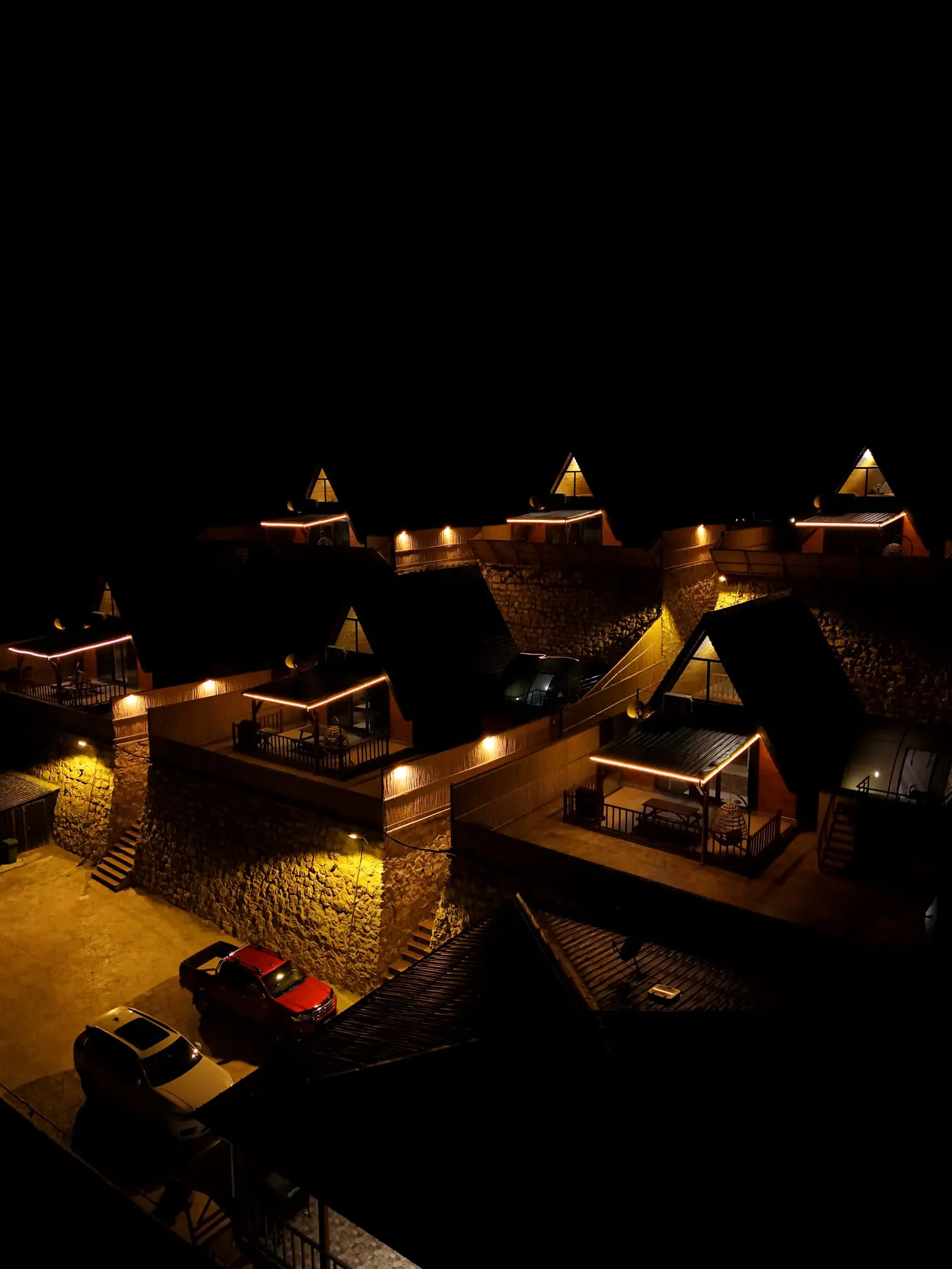 Cihan Bungalov gece manzarası, Gerze Sinop
